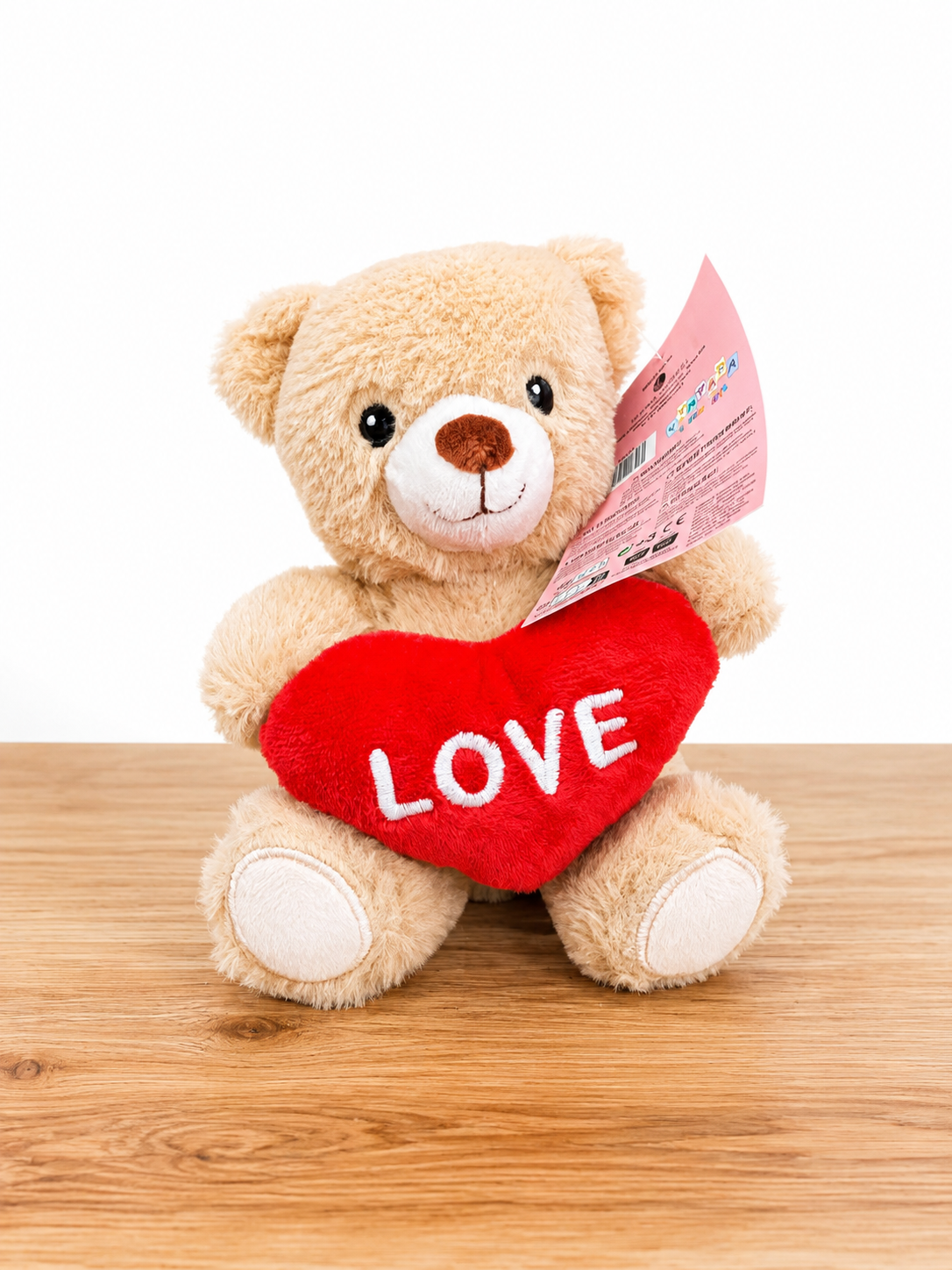Oso con corazón rojo 20 cms