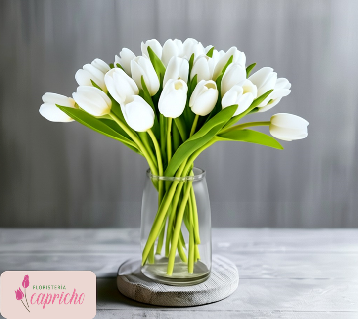 Ramo de tulipanes blanco Floristería en Málaga