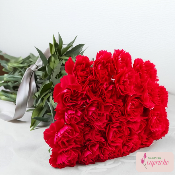 Ramo de claveles rojos Floristería en Málaga