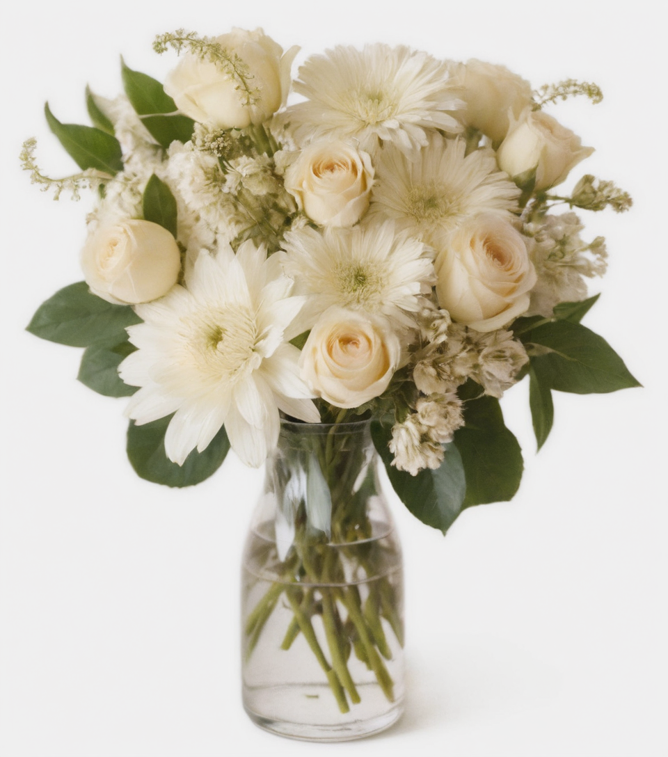 Ramo de rosas blancas Floristería en Málaga