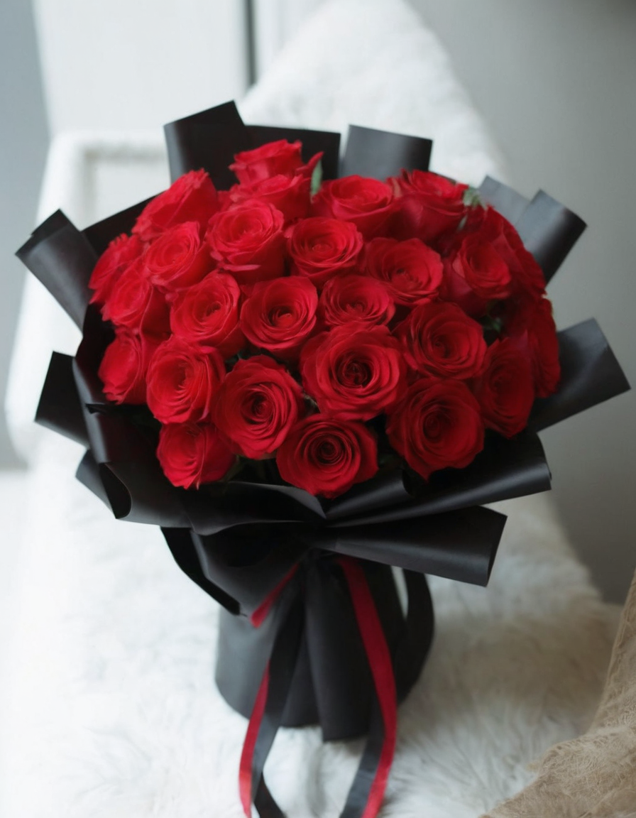 Ramo de rosas rojas