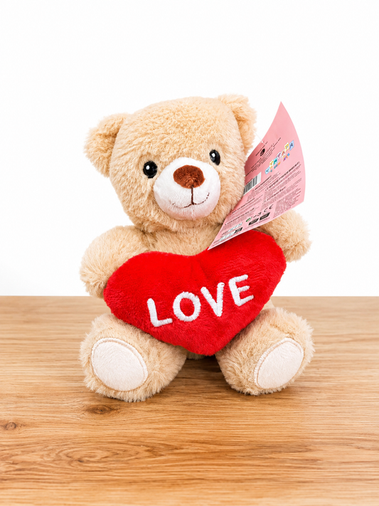 Oso con corazón rojo 20 cms