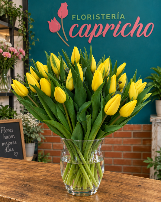 Ramo de Tulipanes Amarillos