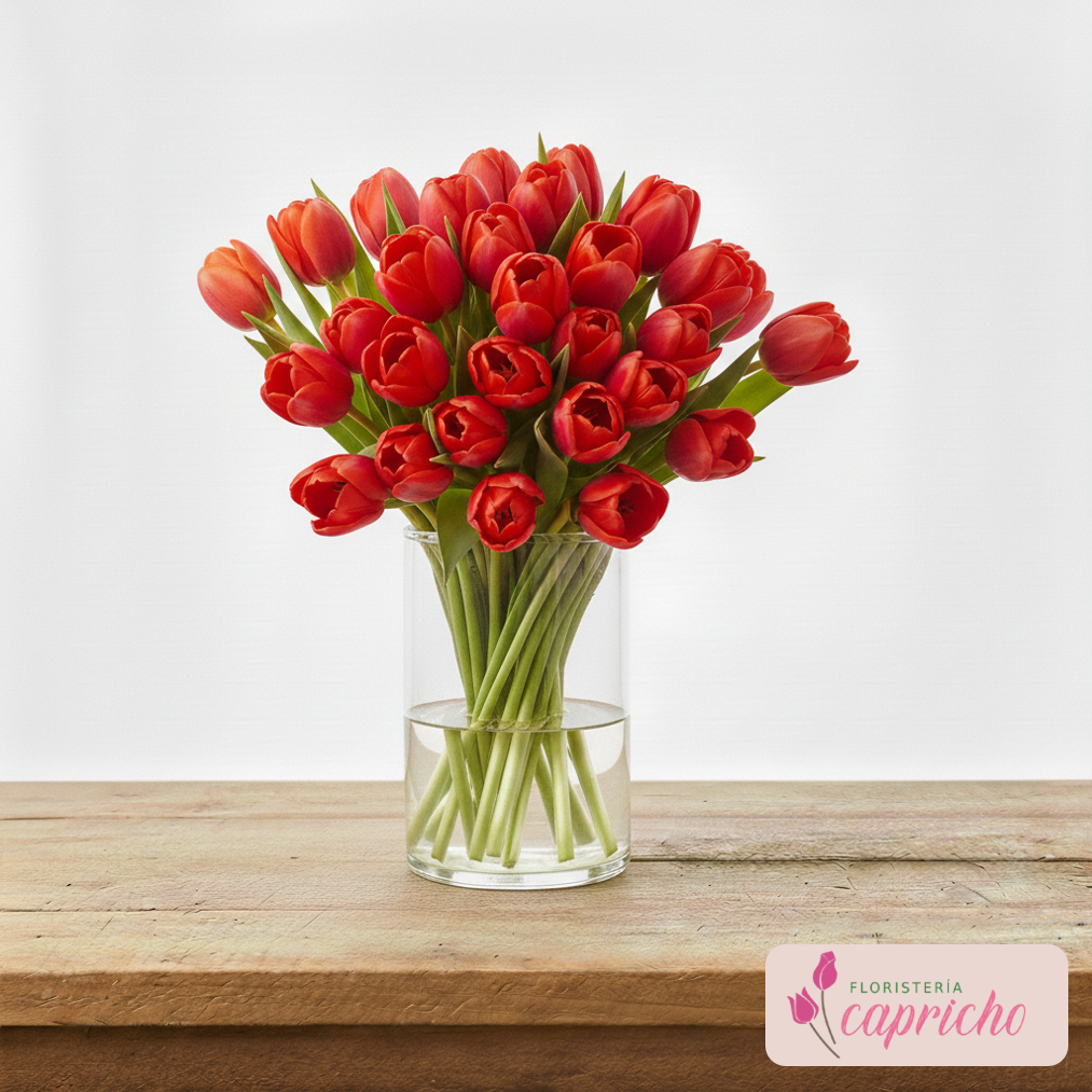 Ramo de Tulipanes Rojos